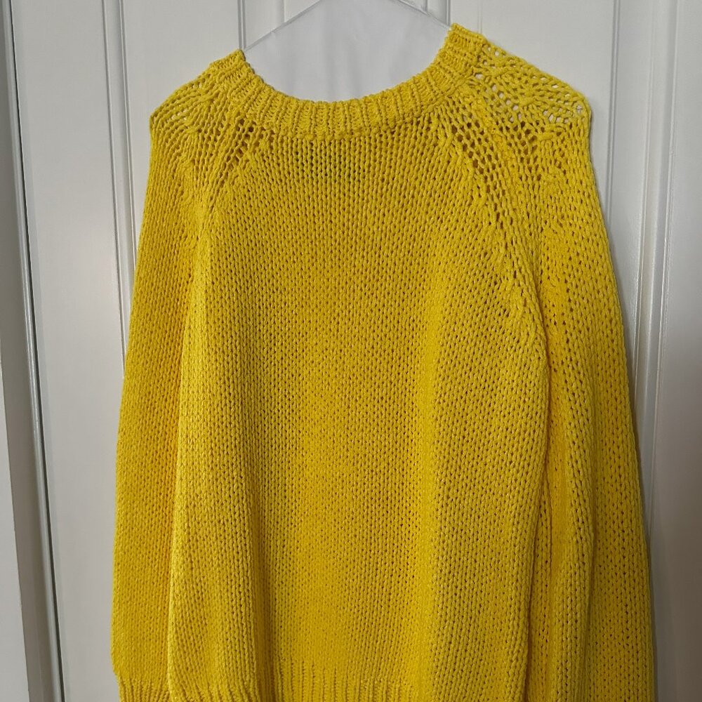 EUC Voyageur by Mersea Yellow Knit Sweater- Size Small